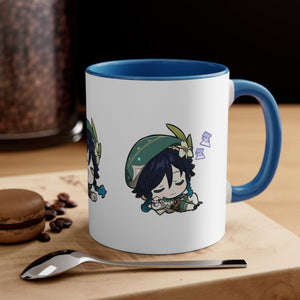 Venti Genshin Impact Accent Coffee Mug, 11oz  Cups Mugs Cup Gift For Gamer Gifts Game Anime Fanart Fan Birthday Valentine's Christmas