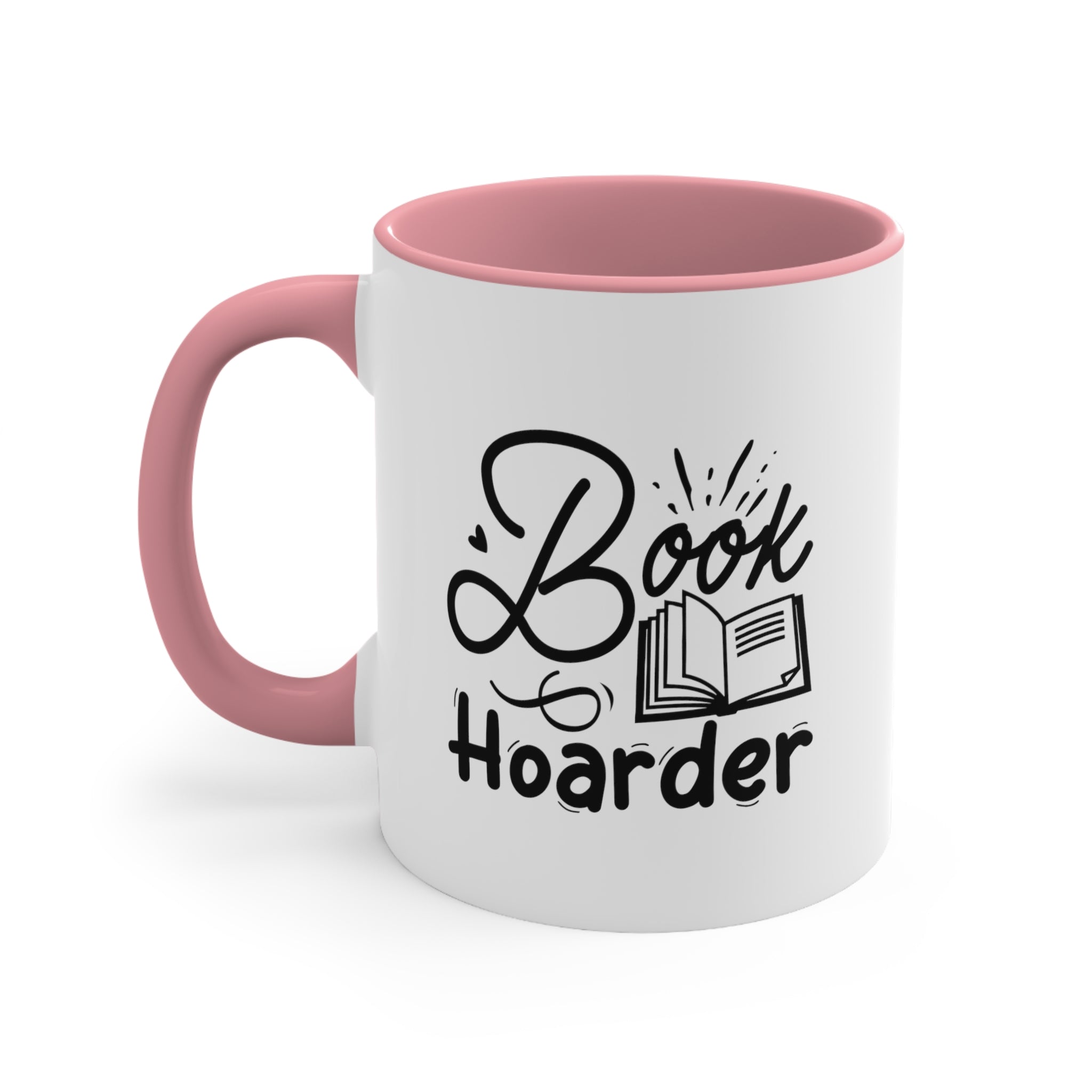 Book Hoarder Funny Coffee Mug, 11oz Bookworm Book Worm Book Reader Joke Humour Humor Birthday Christmas Valentine's Gift Cup