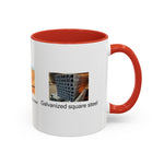 Load image into Gallery viewer, Galvanized Square Steel Meme Coffee Mug (11oz)
