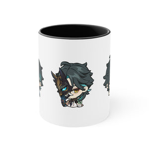 Xiao Genshin Impact Accent Coffee Mug, 11oz Cups Mugs Cup Gift For Gamer Gifts Game Anime Fanart Fan Birthday Valentine's Christmas