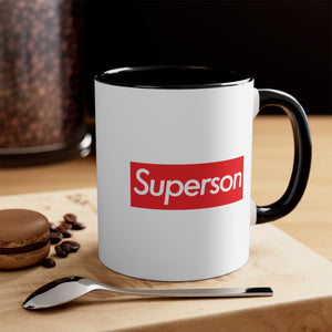 Superson Accent Coffee Mug, 11oz super Inspired Funny Child Children Appreciation Gift For Sons Son Thank You Thankful Birthday Christmas