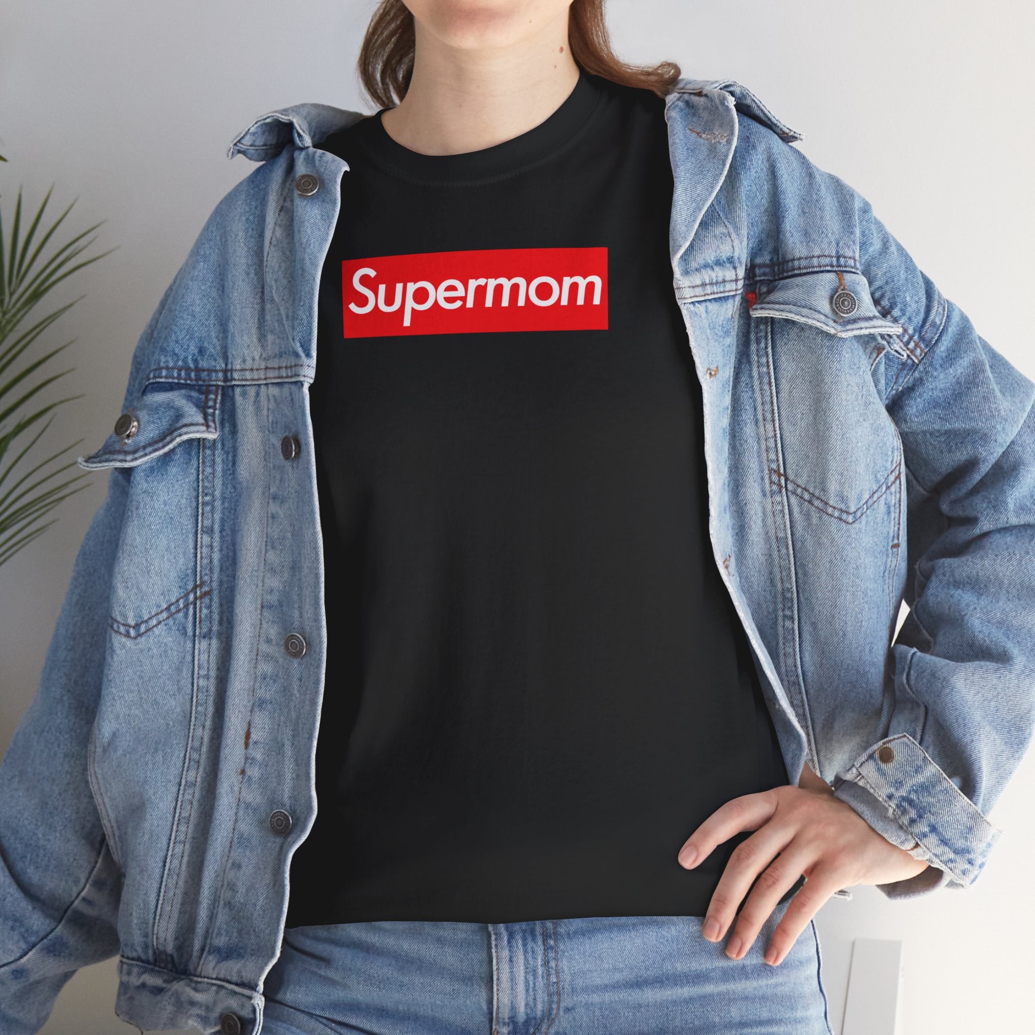 Supermom Unisex Heavy Cotton Tee Shirt T-shirt super Inspired Funny Mom Mother Appreciation Gift For Mothers Moms Love Mother's Day Thank You Thankful Birthday Christmas