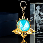 Load image into Gallery viewer, Amazon HANDMADE Personalized High-Quality Genshin Impact Visions with metal Keychain, Glass Vision, Gifts for Her, Gift for Him
