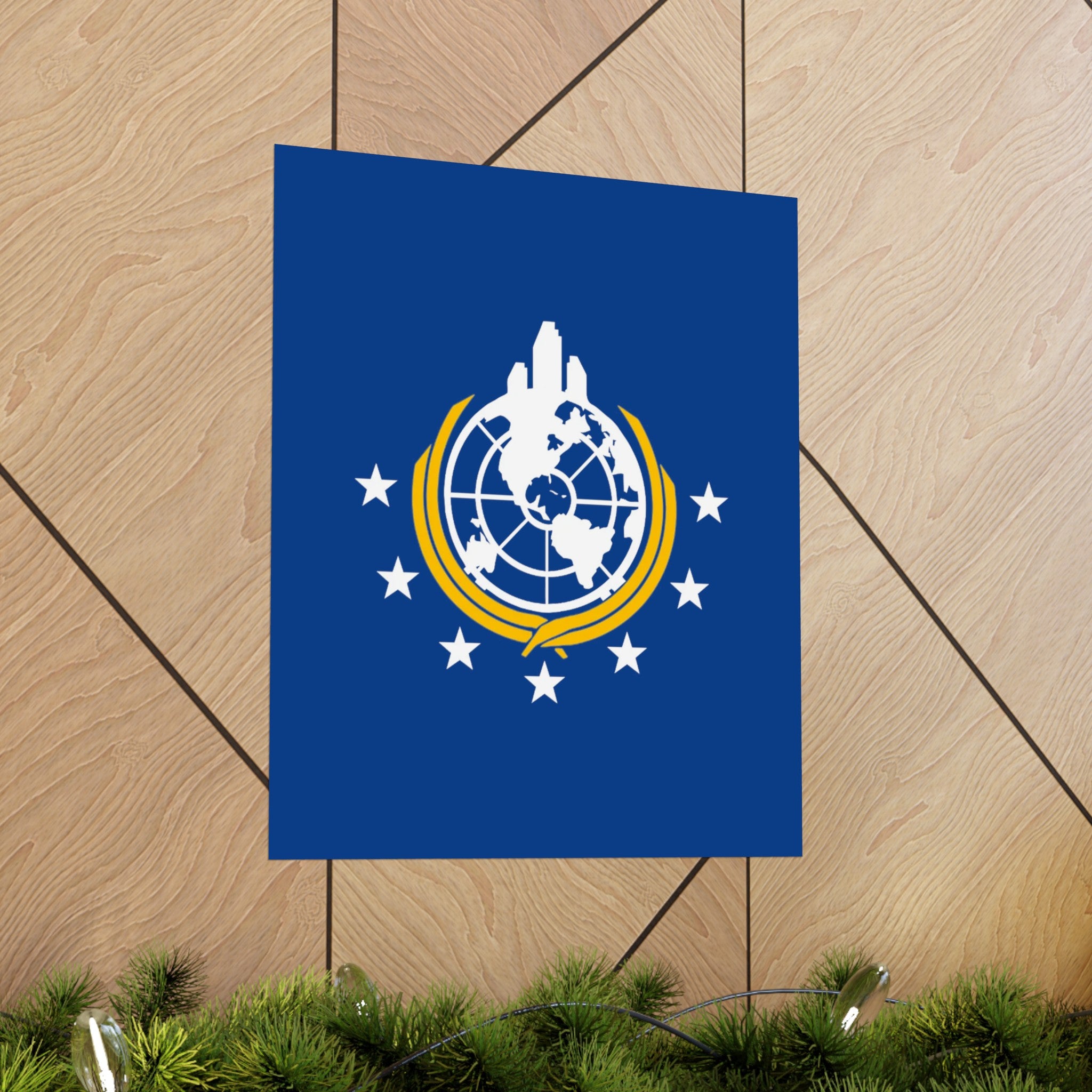 Helldivers 2 Superearth Flag Matte Vertical Posters Helldiver Gamer Game Gift Banner Poster Wall Decor Deco Decoration Birthday Christmas