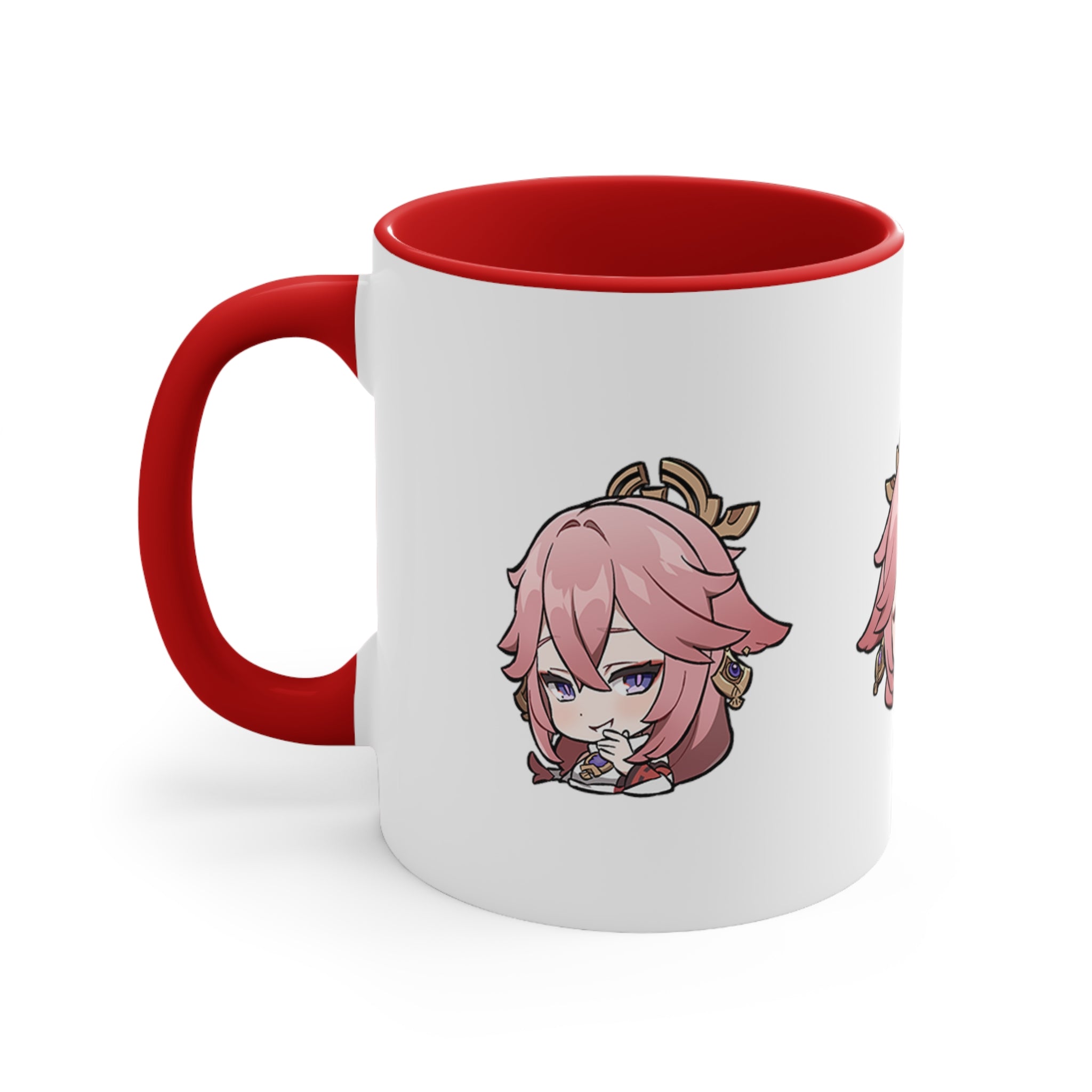 Yae Miko Genshin Impact Accent Coffee Mug, 11oz Cups Mugs Cup Gift For Gamer Gifts Game Anime Fanart Fan Birthday Valentine's Christmas