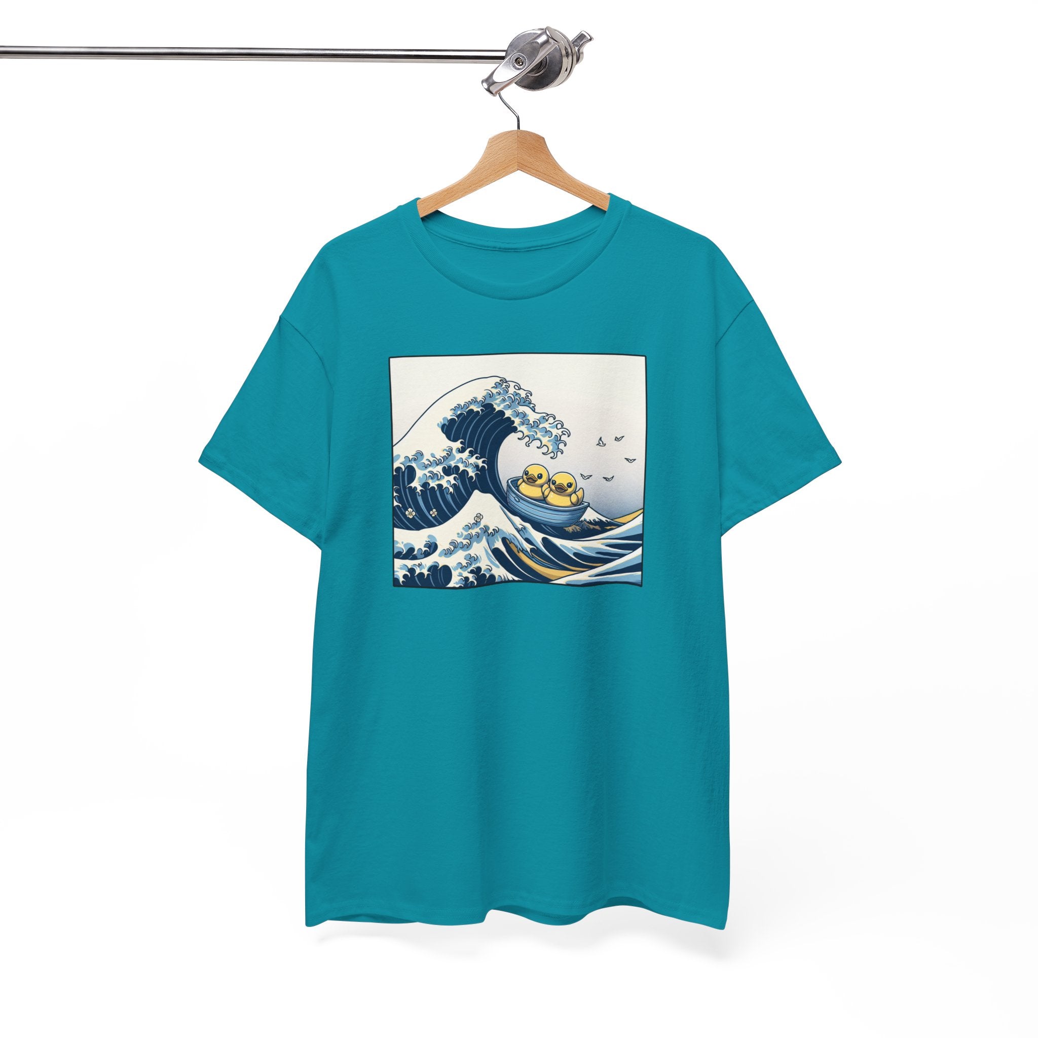The Great Duck Off Kanagawa Wave T-shirt Unisex Heavy Cotton Tee Gift For Him Gift For Her Cute Japanese Couple Shirt Tshirt