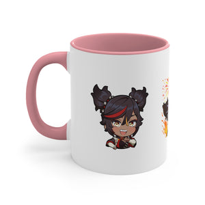 Xinyan Genshin Impact Accent Coffee Mug, 11oz Cups Mugs Cup Gift For Gamer Gifts Game Anime Fanart Fan Birthday Valentine's Christmas