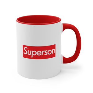 Superson Accent Coffee Mug, 11oz super Inspired Funny Child Children Appreciation Gift For Sons Son Thank You Thankful Birthday Christmas