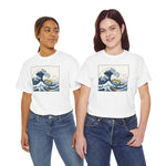 Load image into Gallery viewer, The Great Duck Off Kanagawa Wave T-shirt Unisex Heavy Cotton Tee Gift For Him Gift For Her Cute Japanese Couple Shirt Tshirt
