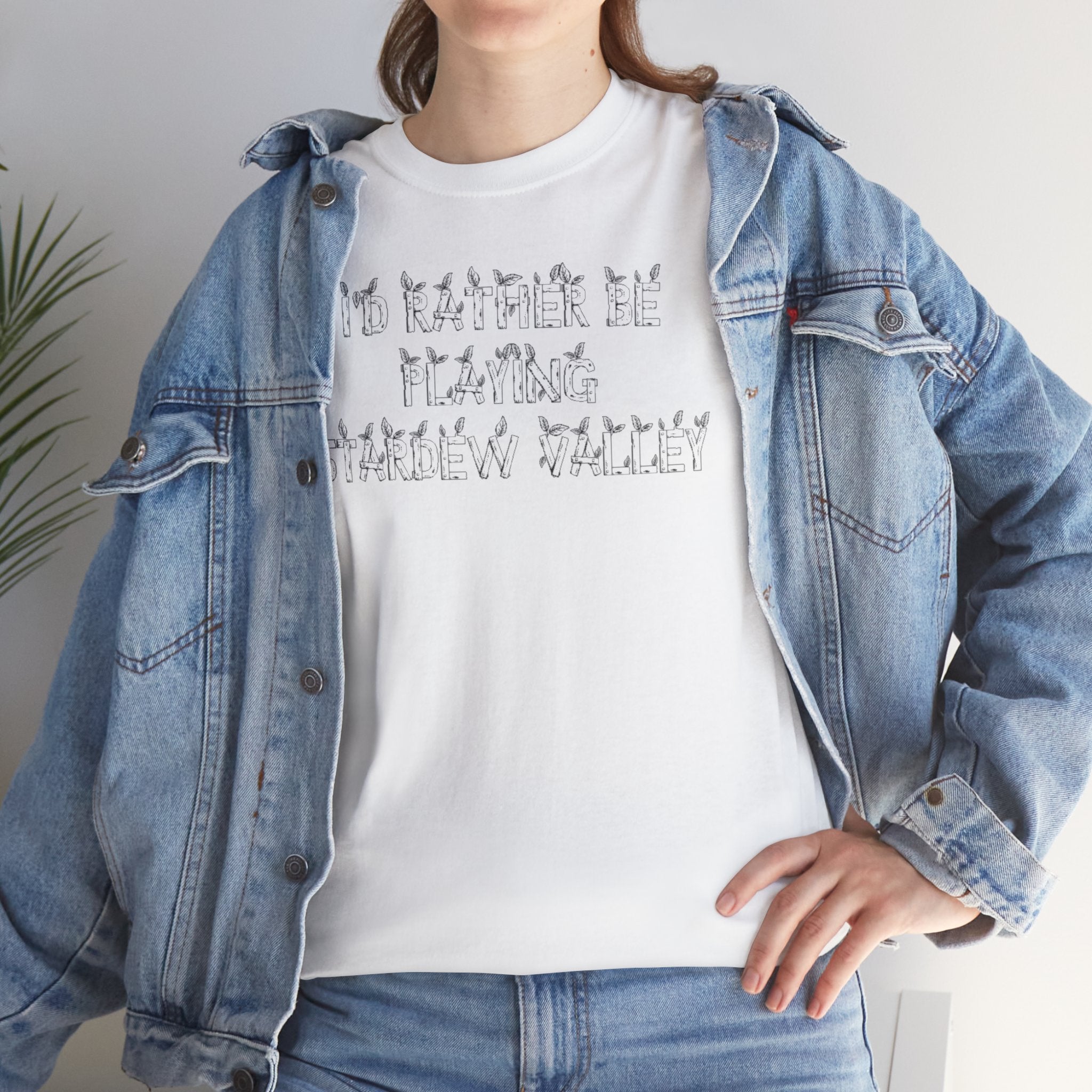 Stardew Valley I'd Rather Be Playing Unisex Heavy Cotton Tee