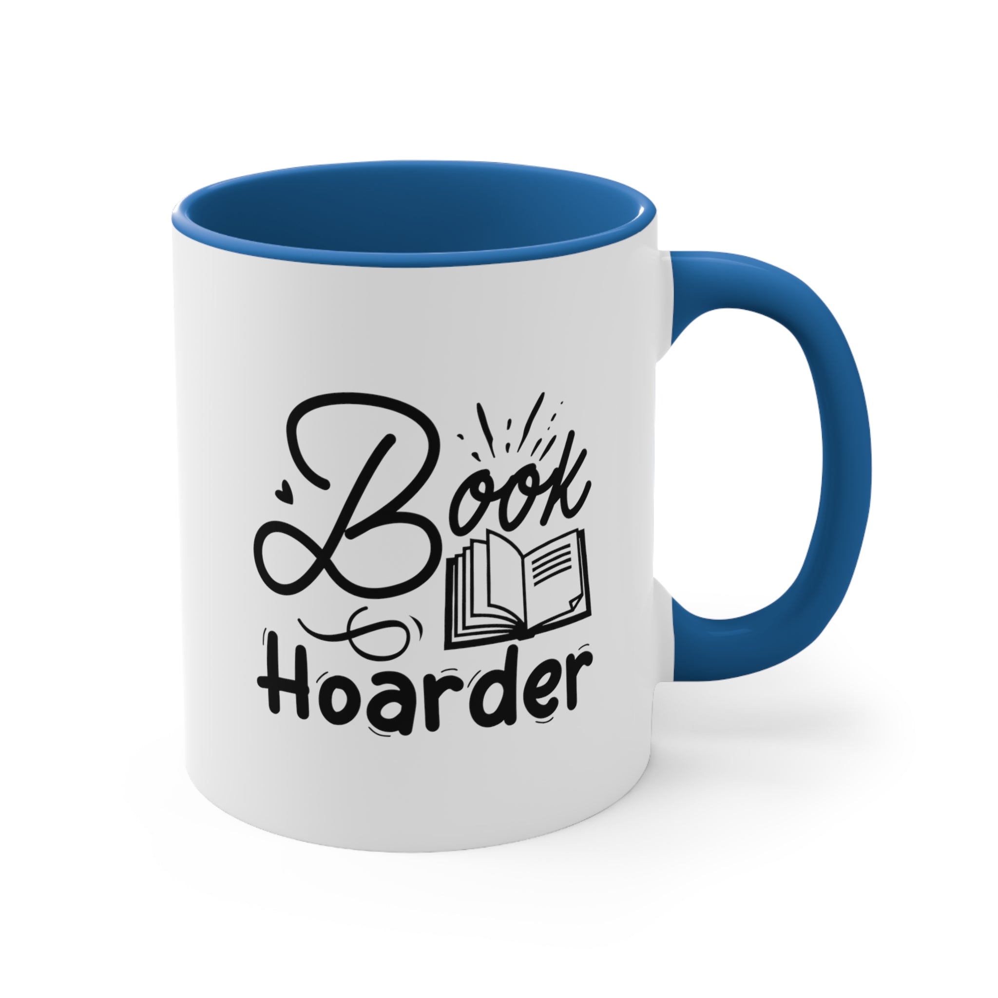 Book Hoarder Funny Coffee Mug, 11oz Bookworm Book Worm Book Reader Joke Humour Humor Birthday Christmas Valentine's Gift Cup