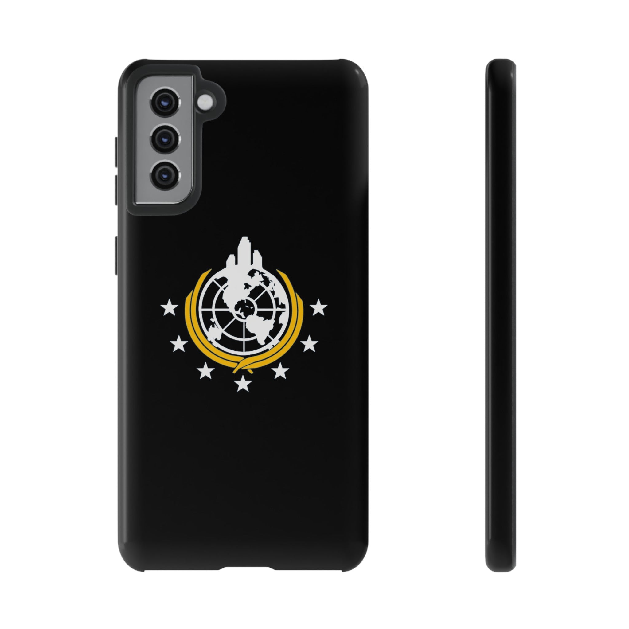 Helldivers 2 Superearth Flag Black Edition Tough Phone Cases Helldiver Gift For Him Her Gamer Game Gifts Birthday Mobile Case Cool Cute Funny Christmas Valentine's