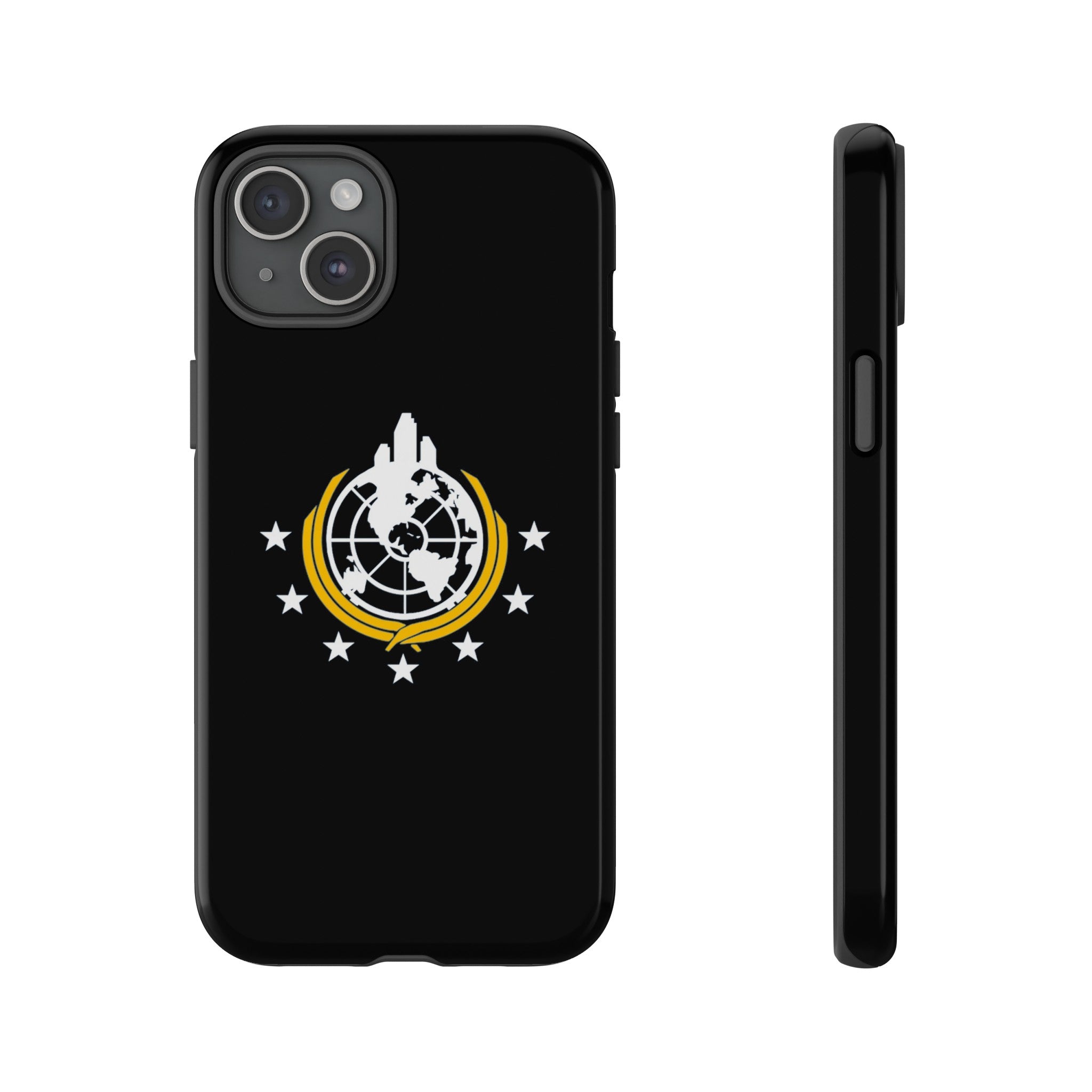 Helldivers 2 Superearth Flag Black Edition Tough Phone Cases Helldiver Gift For Him Her Gamer Game Gifts Birthday Mobile Case Cool Cute Funny Christmas Valentine's