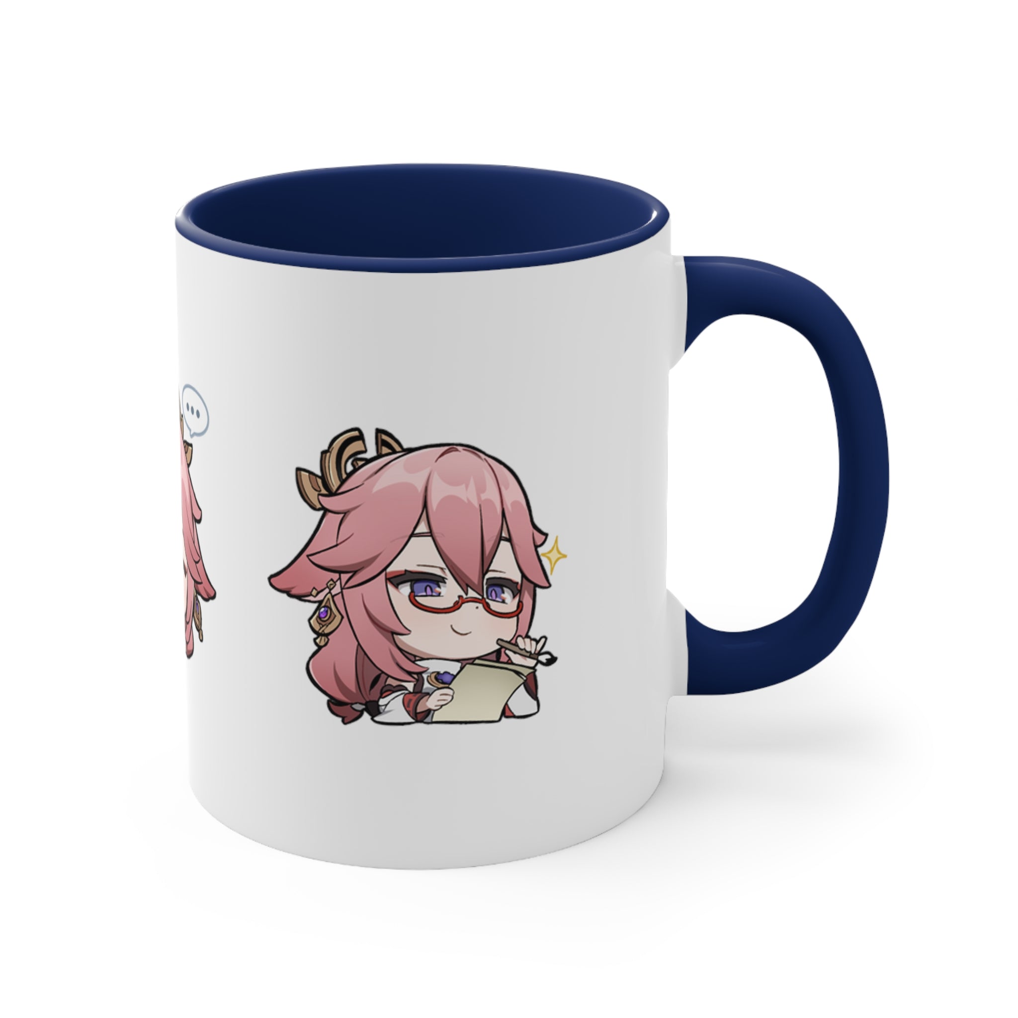 Yae Miko Genshin Impact Accent Coffee Mug, 11oz Cups Mugs Cup Gift For Gamer Gifts Game Anime Fanart Fan Birthday Valentine's Christmas