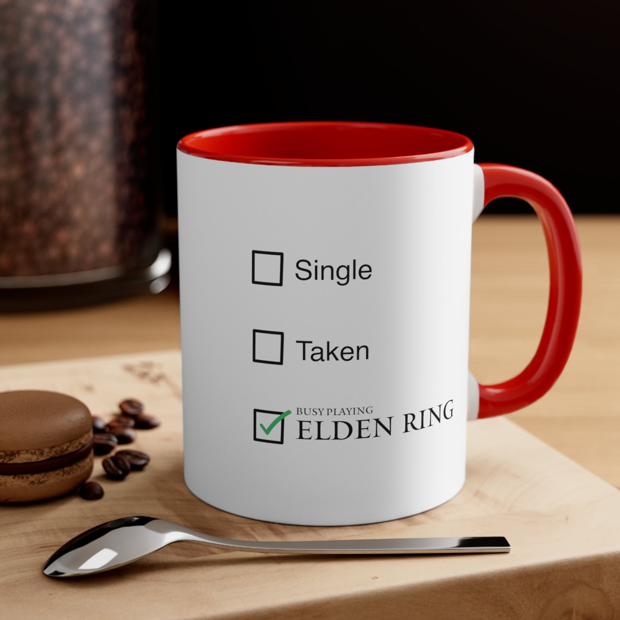 Elden Ring SIngle Taken Accent Coffee Mug, 11oz Gift For Him Gift For Her Birthday Christmas Valentine Gift