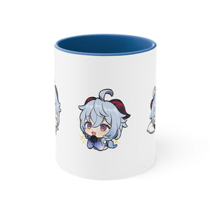 Ganyu Genshin Impact Accent Coffee Mug, 11oz Cups Mugs Cup Gift For Gamer Gifts Game Anime Fanart Fan Birthday Valentine's Christmas