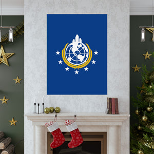 Helldivers 2 Superearth Flag Matte Vertical Posters Helldiver Gamer Game Gift Banner Poster Wall Decor Deco Decoration Birthday Christmas