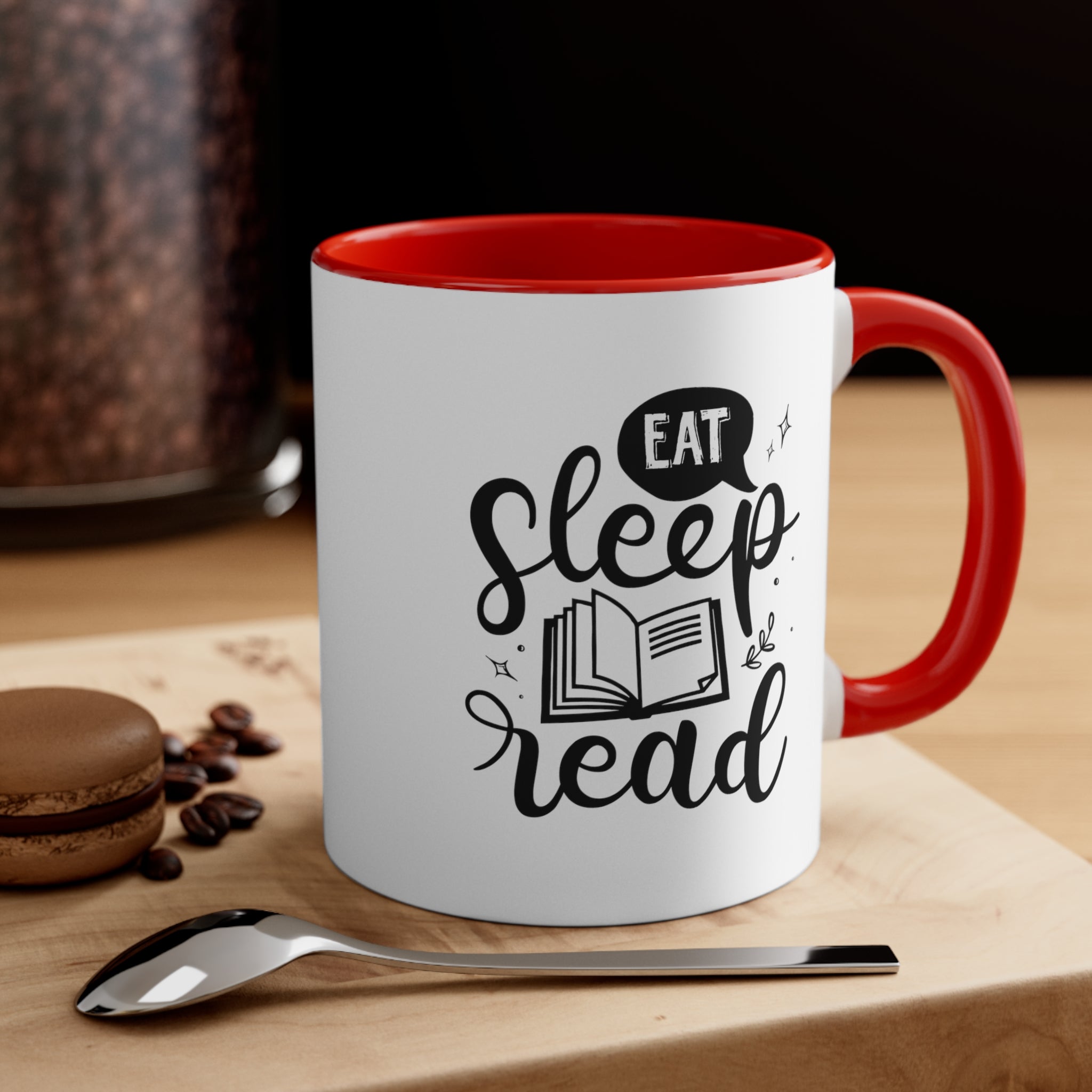 Eat Sleep Read Funny Coffee Mug, 11oz Bookworm Book Worm Book Reader Joke Humour Humor Birthday Christmas Valentine's Gift Cup