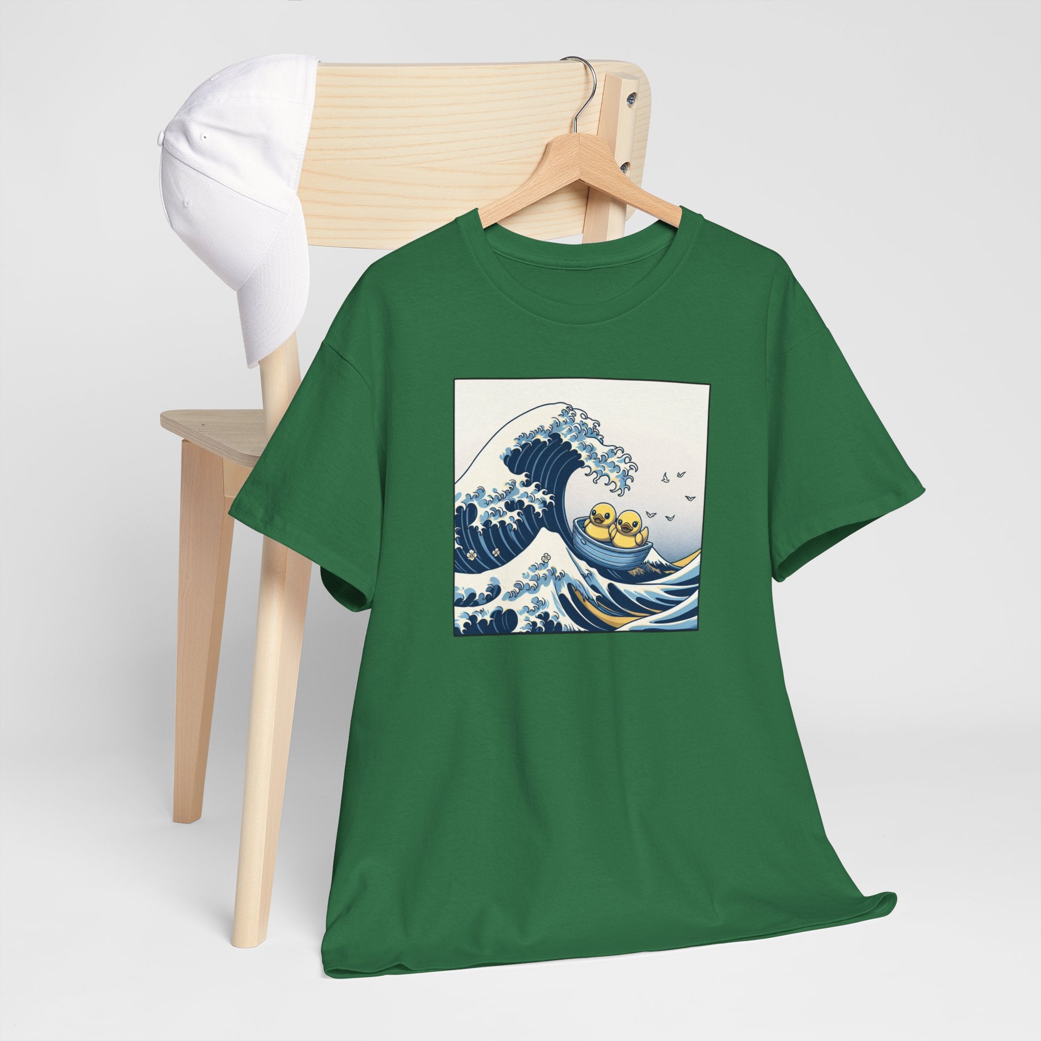 The Great Duck Off Kanagawa Wave T-shirt Unisex Heavy Cotton Tee Gift For Him Gift For Her Cute Japanese Couple Shirt Tshirt