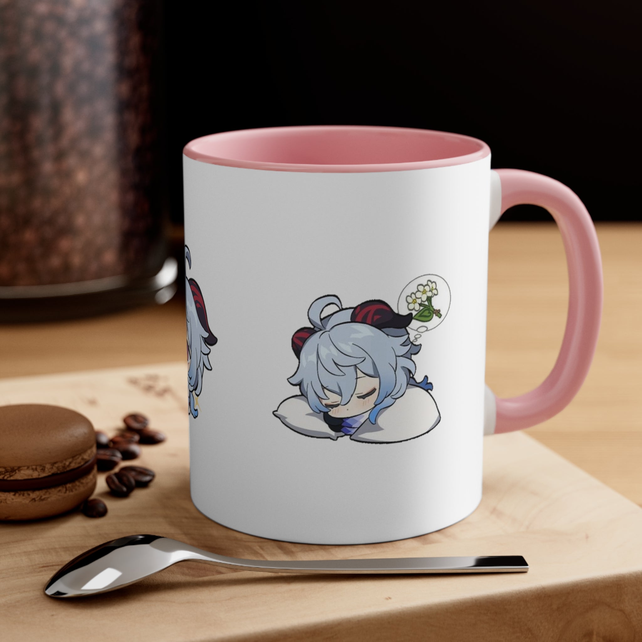 Ganyu Genshin Impact Accent Coffee Mug, 11oz Cups Mugs Cup Gift For Gamer Gifts Game Anime Fanart Fan Birthday Valentine's Christmas