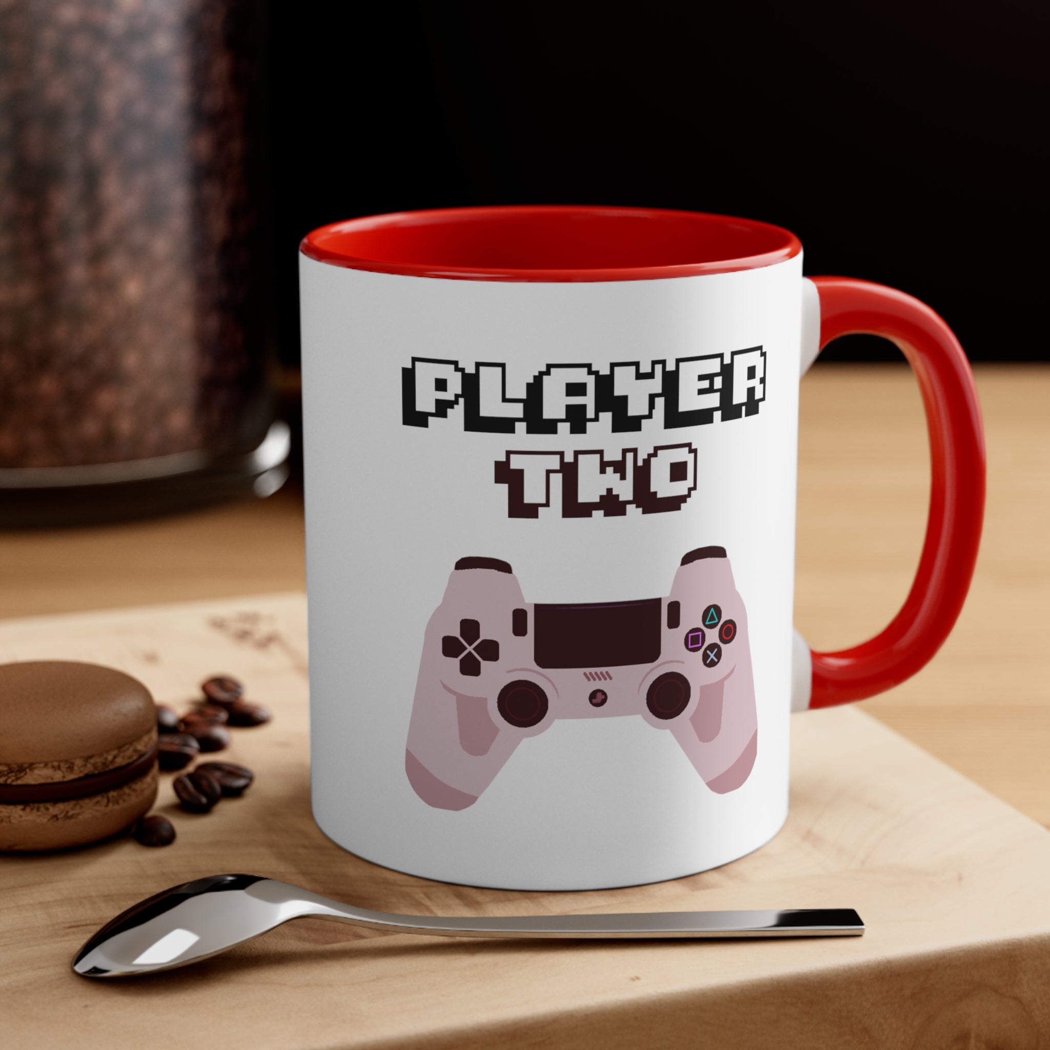 Player Two Accent Coffee Mug, 11oz