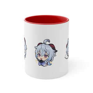 Ganyu Genshin Impact Accent Coffee Mug, 11oz Cups Mugs Cup Gift For Gamer Gifts Game Anime Fanart Fan Birthday Valentine's Christmas