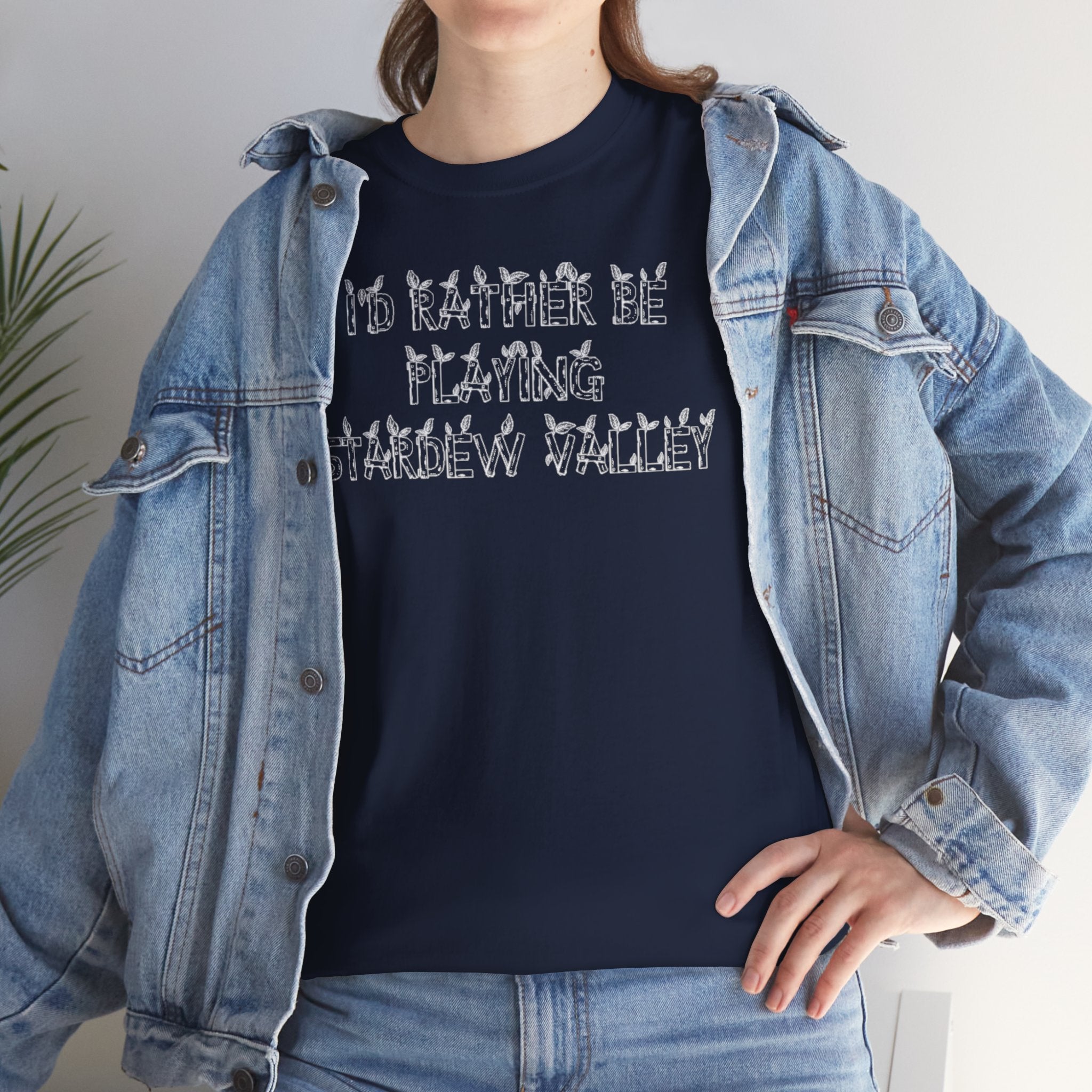 Stardew Valley I'd Rather Be Playing Unisex Heavy Cotton Tee