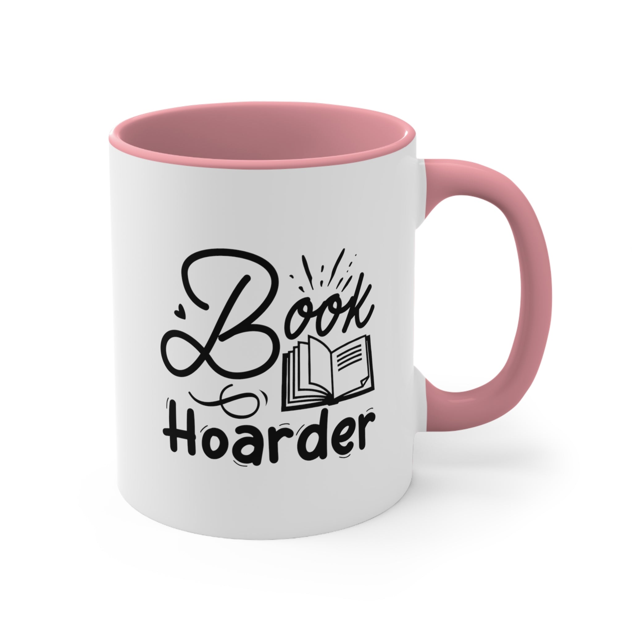 Book Hoarder Funny Coffee Mug, 11oz Bookworm Book Worm Book Reader Joke Humour Humor Birthday Christmas Valentine's Gift Cup