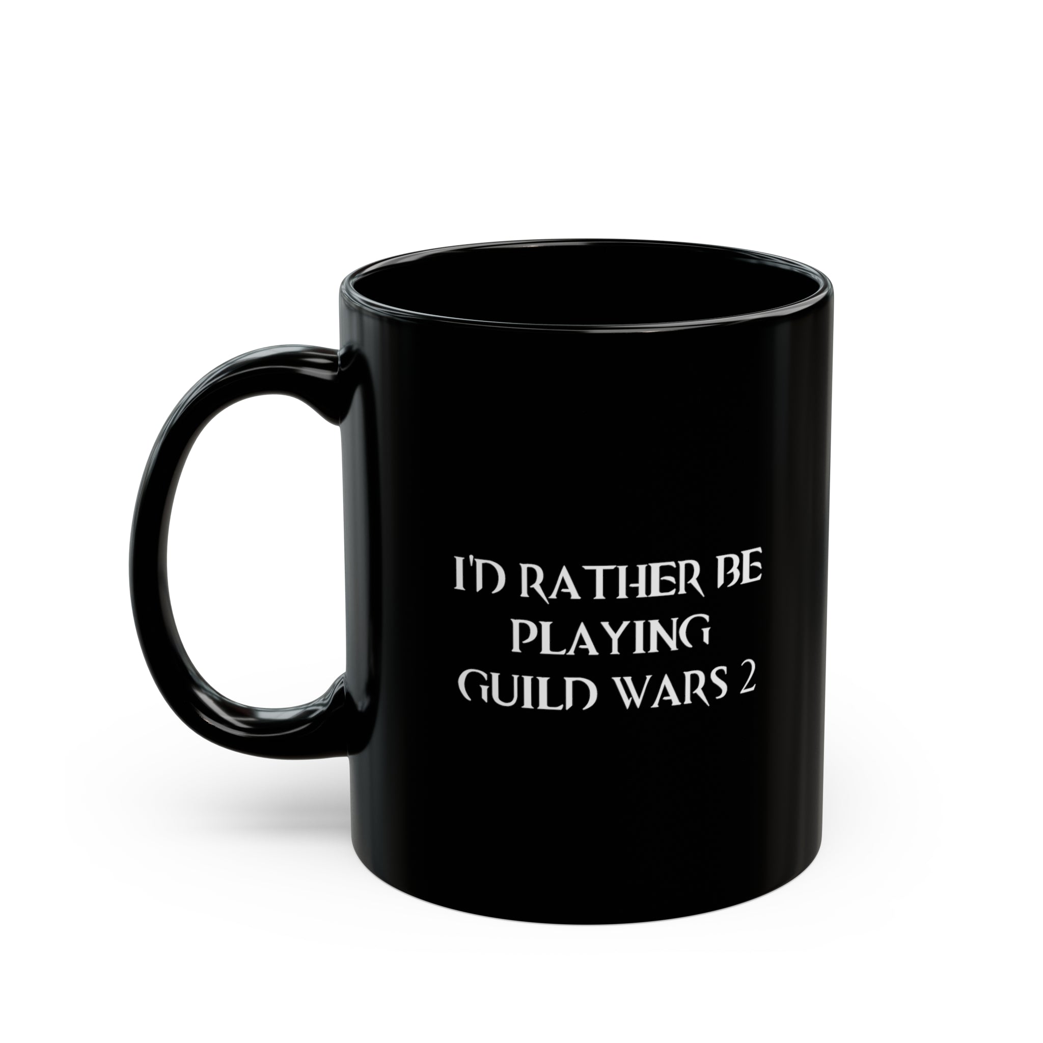 Guild Wars 2 I'd Rather Be Playing Black Mug (11oz, 15oz) cups mugs cup Gamer Gift For Him Her Game Cup Cups Mugs Birthday Christmas Valentine's Anniversary Gifts