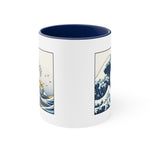 Load image into Gallery viewer, The Great Duck Off Kanagawa Wave Coffee Mug, 11oz Gift For Him Gift For Her Cute Couple Artistic Mug
