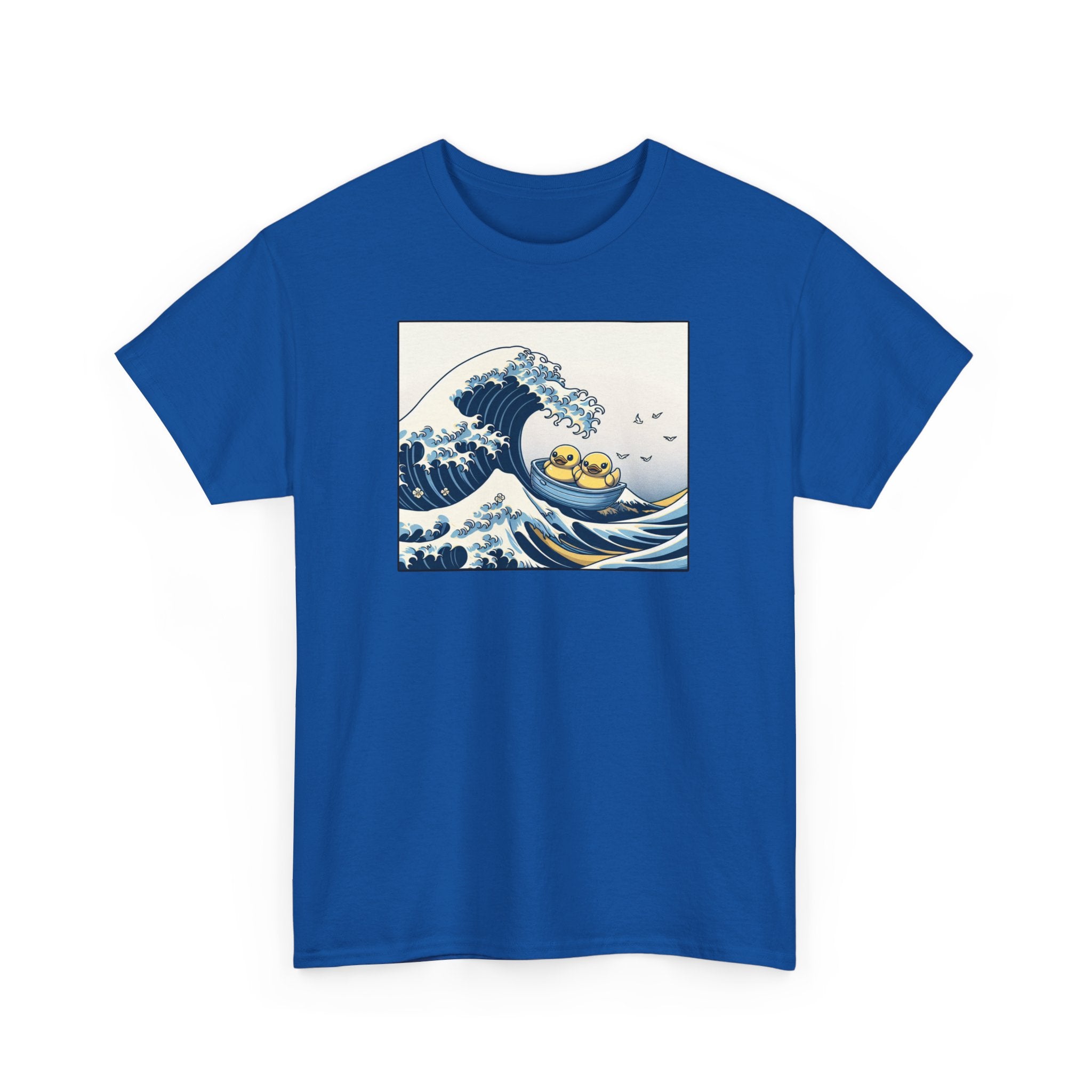 The Great Duck Off Kanagawa Wave T-shirt Unisex Heavy Cotton Tee Gift For Him Gift For Her Cute Japanese Couple Shirt Tshirt