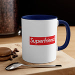 Load image into Gallery viewer, Superfriend Accent Coffee Mug, 11oz super Inspired Funny Friend Friends Appreciation Gift For Colleague Thank You Thankful Birthday Christmas
