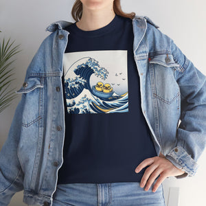 The Great Duck Off Kanagawa Wave T-shirt Unisex Heavy Cotton Tee Gift For Him Gift For Her Cute Japanese Couple Shirt Tshirt