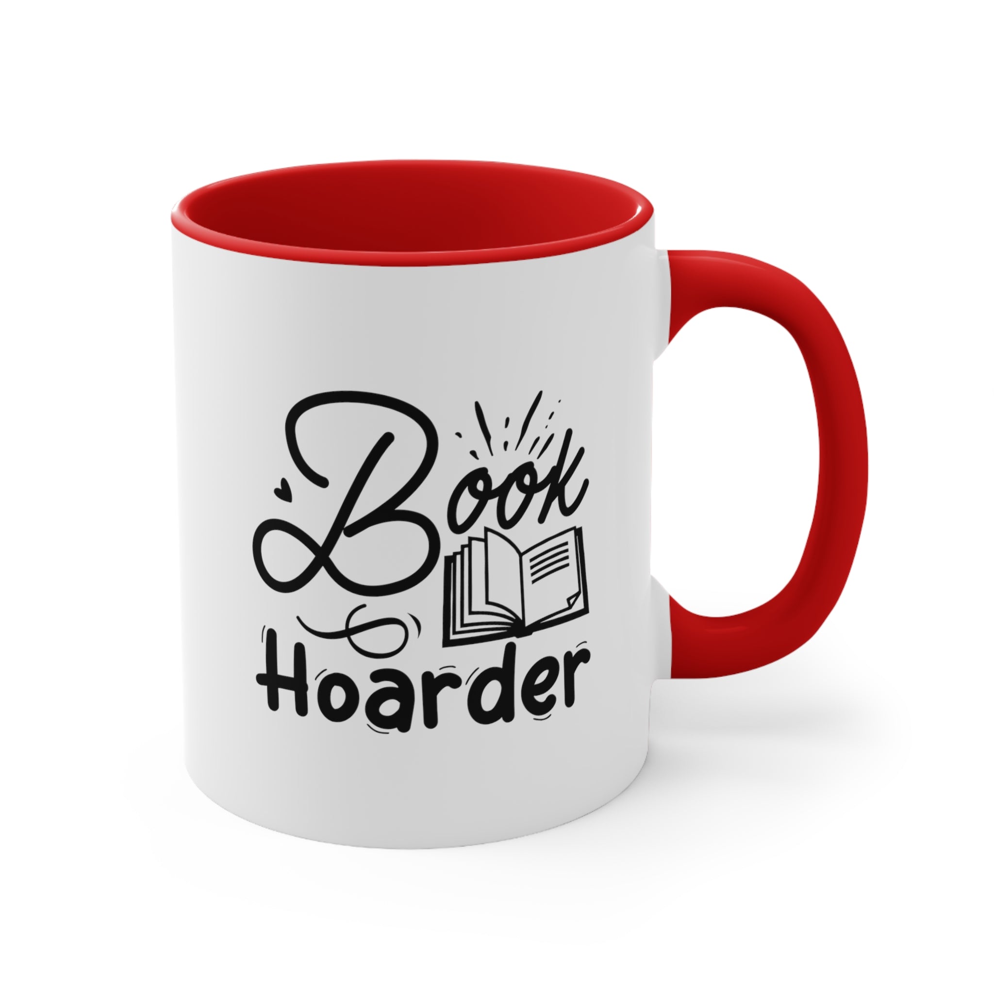 Book Hoarder Funny Coffee Mug, 11oz Bookworm Book Worm Book Reader Joke Humour Humor Birthday Christmas Valentine's Gift Cup