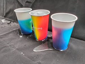 HUECUPS - Color Changing Cups Spectrum Series | Cold Colour Changing Aluminium Cup Metal Aluminum Cups Gradient Rainbow RGB Mixed Colorful Colourful