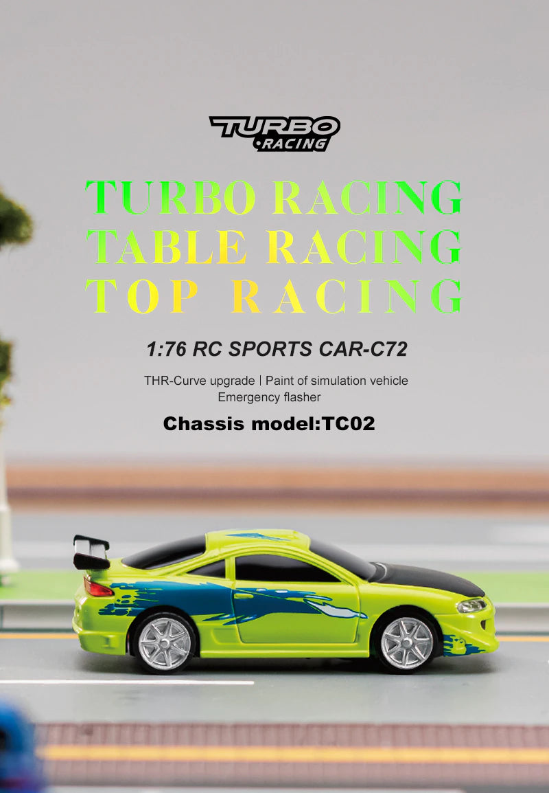 Turbo Racing 1:76 Scale Drift RC Car with Gyro Mini Full