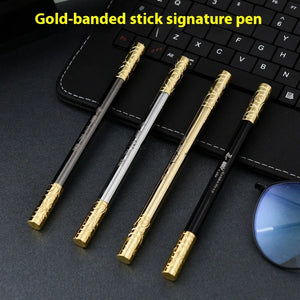 Black Myth Wukong Ruyi Golden Hoop Signature Pen Wholesale Creative Gift Metal Neutral Pen Signature Pen Retro Rotating Brasspen