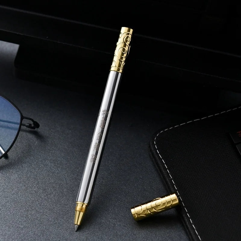 Black Myth Wukong Ruyi Golden Hoop Signature Pen Wholesale Creative Gift Metal Neutral Pen Signature Pen Retro Rotating Brasspen