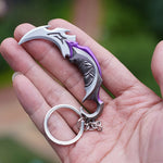 Load image into Gallery viewer, Valorant Keychains Set Reaver Karambit Knife Vandal Metal Game Peripheral Metal Sword Weapon Model Keychains Pendant  Gifts Toys
