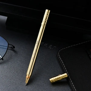 Black Myth Wukong Ruyi Golden Hoop Signature Pen Wholesale Creative Gift Metal Neutral Pen Signature Pen Retro Rotating Brasspen