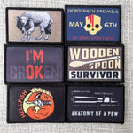 Load image into Gallery viewer, Helldivers 2 Sticker Fighting Morale Badge Patches Wolf in Sheep’s Tactical Backpack Armband Printed
