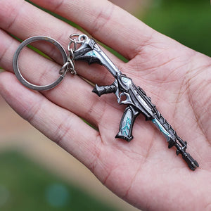 Valorant Keychains Set Reaver Karambit Knife Vandal Metal Game Peripheral Metal Sword Weapon Model Keychains Pendant  Gifts Toys