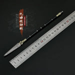 Load image into Gallery viewer, New Game 20cm Nameless sword blade Keychain Where Winds Meet Ninefold Awe Spear Metal Cosplay props Birthday gift
