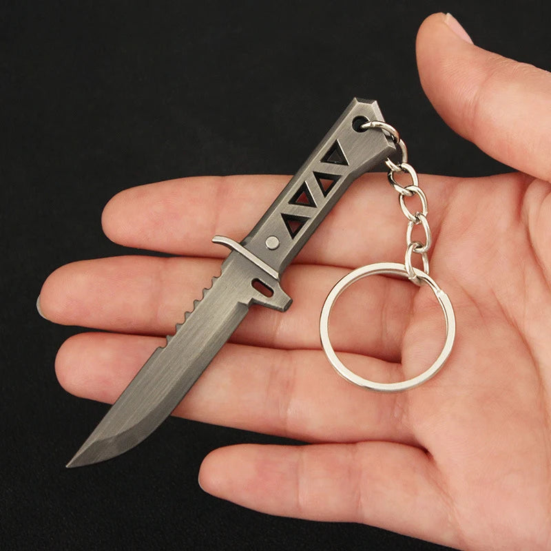 Valorant Keychains Set Reaver Karambit Knife Vandal Metal Game Peripheral Metal Sword Weapon Model Keychains Pendant  Gifts Toys