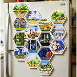Load image into Gallery viewer, MapleStory Scenic Map Cute Hexagon Cartoon Acrylic Fridge Magnets Home Refrigerator Lovely Decor Gift For Hobby Game Collectors
