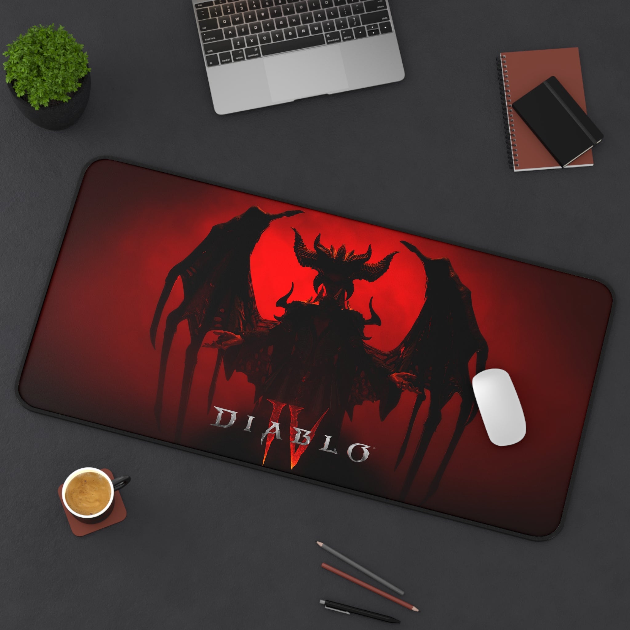 Diablo dark Desk Mat