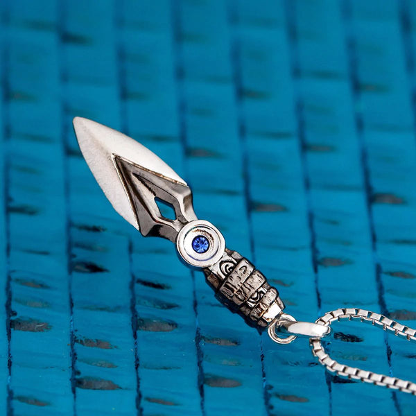 Rongwo Valorant Blue Crystal Pendant Necklace Jett Knife Gamer Punk Cosplay  Cool Jewelry Gift for Men Boys Fans - AliExpress