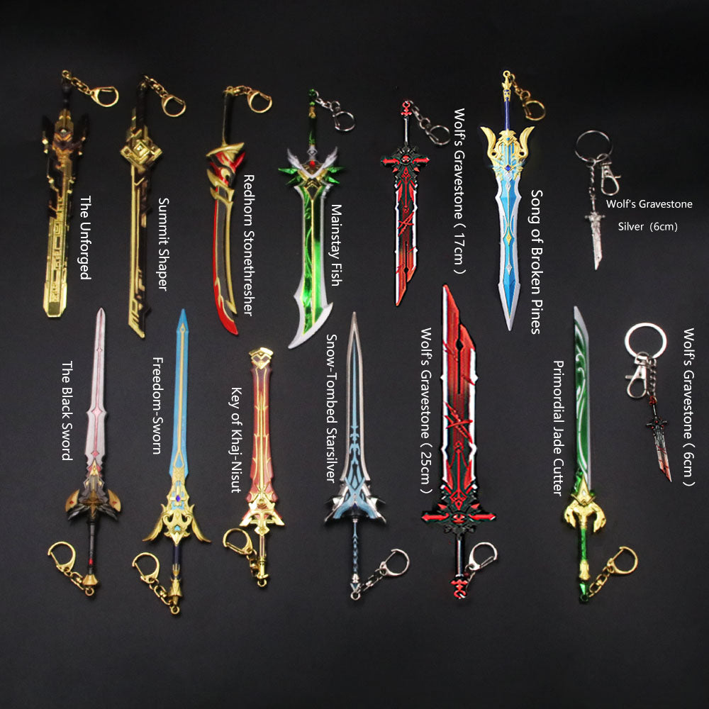 Genshin Impact Weapons Keychain – Gamer Diorama
