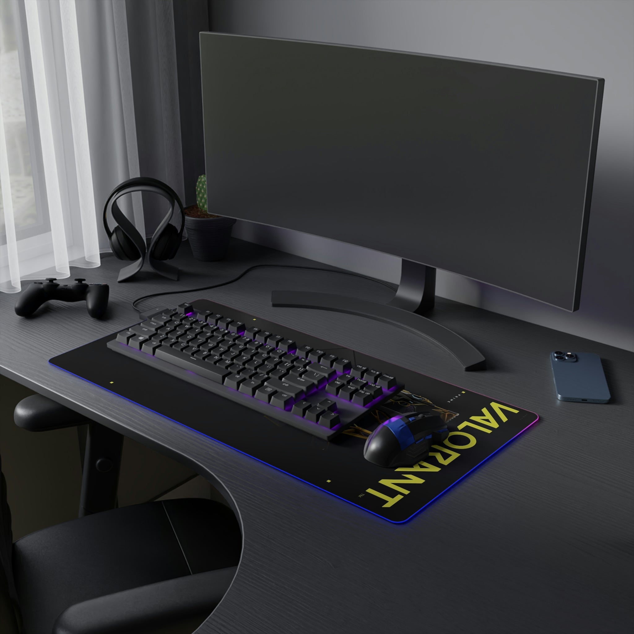 Valorant Weapon Skins LED Gaming Desk Mat Mouse Pad